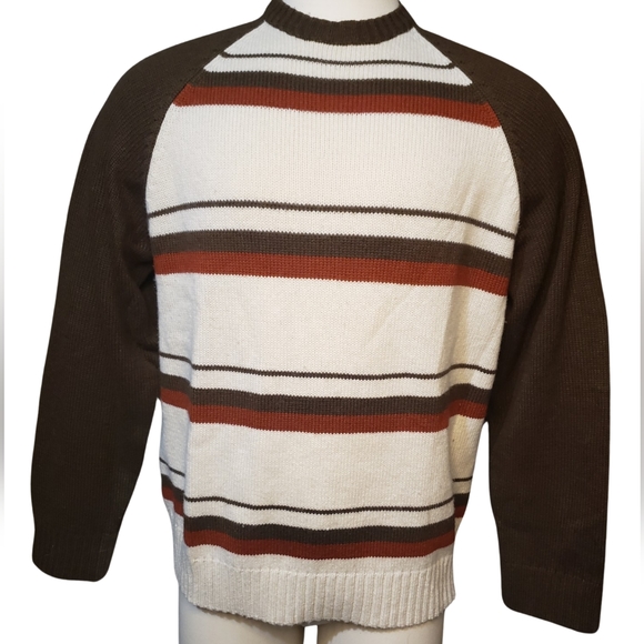 Vintage 90's Transnine Mens Large Sweater Lambs Wool - Picture 1 of 5